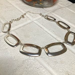 Bill Blass Oval Stainless Steel Necklace
